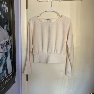 Express Cropped Long Sleeve Blouse
